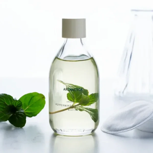 Aromatica Awakening Body Oil Peppermint & Eucalyptus, 100 ml. – kūno aliejus su pipirmėte ir eukaliptu
